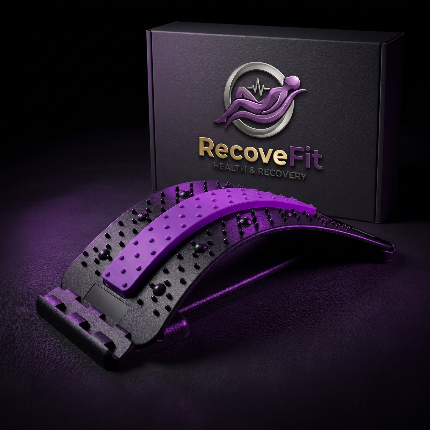 recovefit - masajeador estirador lumbar