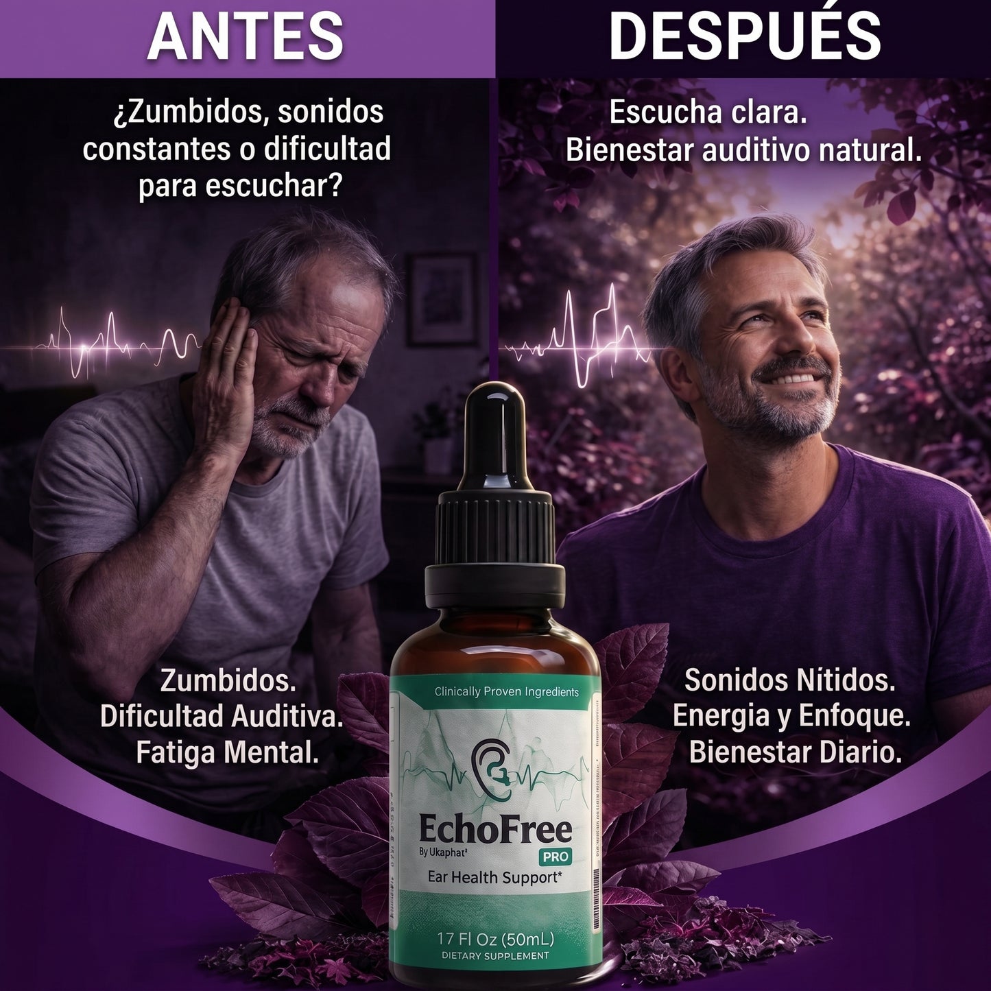 echofree, gotas para aliviar el tinnitus 50ml.