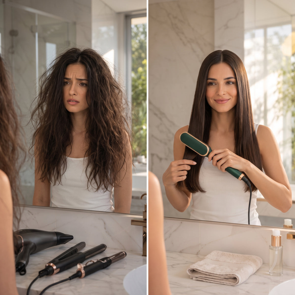 SilkGlow - 4 en 1 Cabello liso, suave y brillante