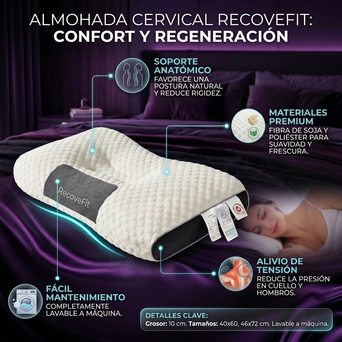 recovefit- almohada cervical ortopédica