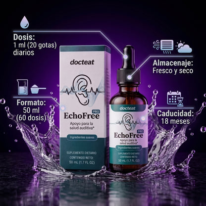Echofree, Gotas Para Aliviar El Tinnitus 50ml.