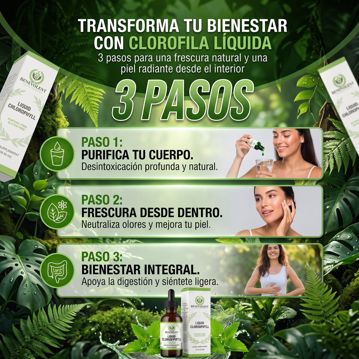 CLOROFILA BENEVOLENT® Revitaliza y restaura tu cuerpo