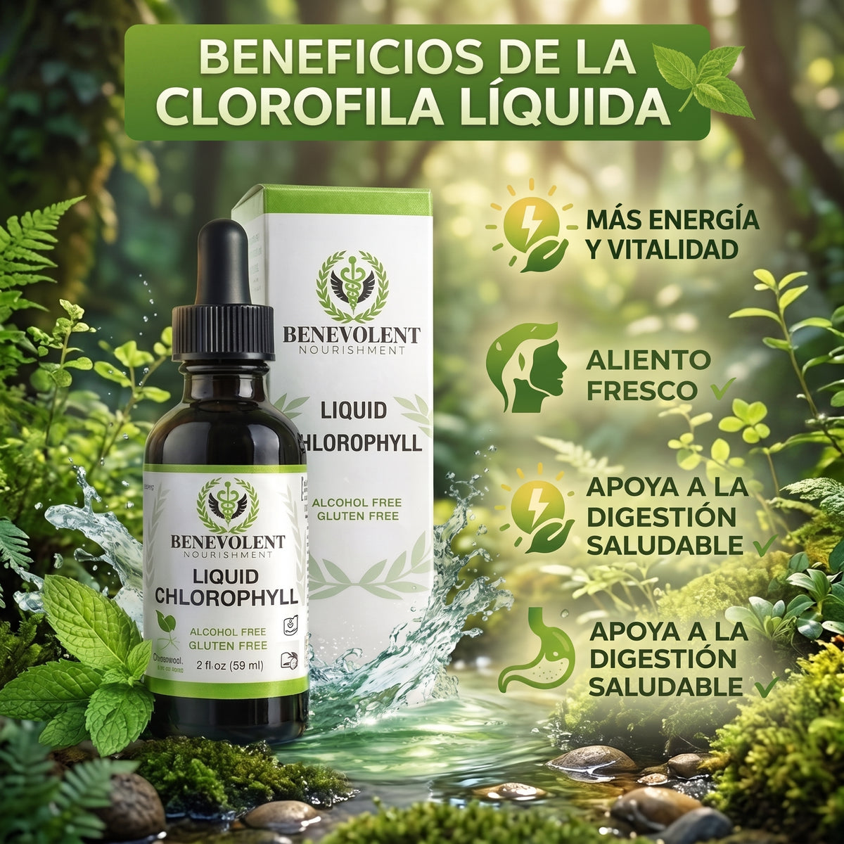 CLOROFILA BENEVOLENT® Revitaliza y restaura tu cuerpo